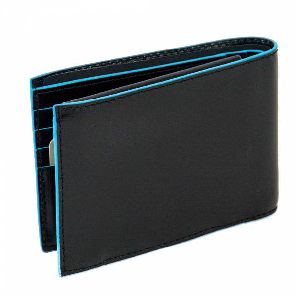 Piquadro BL SQUARE/Black  Портмоне с отдел. для монет с RFID защитой (12,5x9x2)