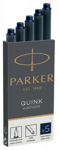 Parker Картриджи   Parker Quink /5шт. т.син.