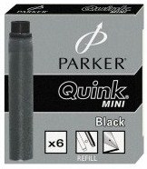 Parker Картриджи   Parker Quink Mini /6шт. черн.