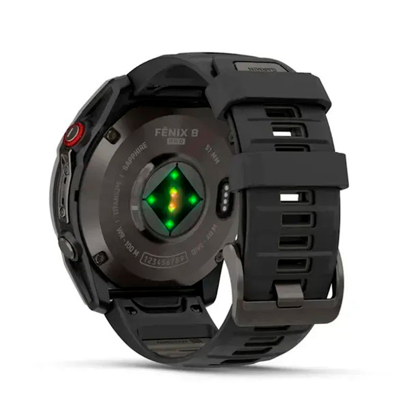 Garmin Смарт-часы Garmin Fenix 8 Pro (51 mm) AMOLED Sapphire, титан Carbon Gray DLC с силиконовым черно-серым ремешком Garmin Смарт-часы Garmin Fenix 8 Pro (51 mm) AMOLED Sapphire, титан Carbon Gray DLC с силиконовым черно-серым ремешком