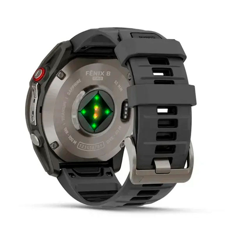 Garmin Смарт-часы Garmin Fenix 8 Pro (51 mm) AMOLED Sapphire, титан с графитово-черным силиконовым ремешком Garmin Смарт-часы Garmin Fenix 8 Pro (51 mm) AMOLED Sapphire, титан с графитово-черным силиконовым ремешком