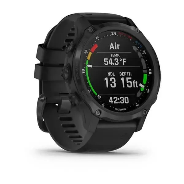 Garmin Смарт-годинник Garmin Descent Mk2S Carbon Gray DLC Black з чорним силіконовим ремінцем Garmin Смарт-годинник Garmin Descent Mk2S Carbon Gray DLC Black з чорним силіконовим ремінцем