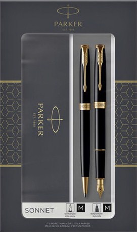 Parker SONNET 17  Black Lacquer GT   FP+BP в подар.уп. DUOSETS