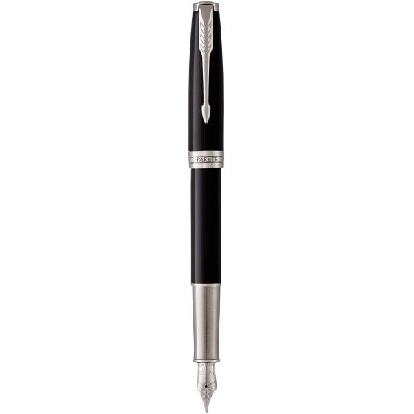 Parker SONNET 17  Black Lacquer CT   FP F